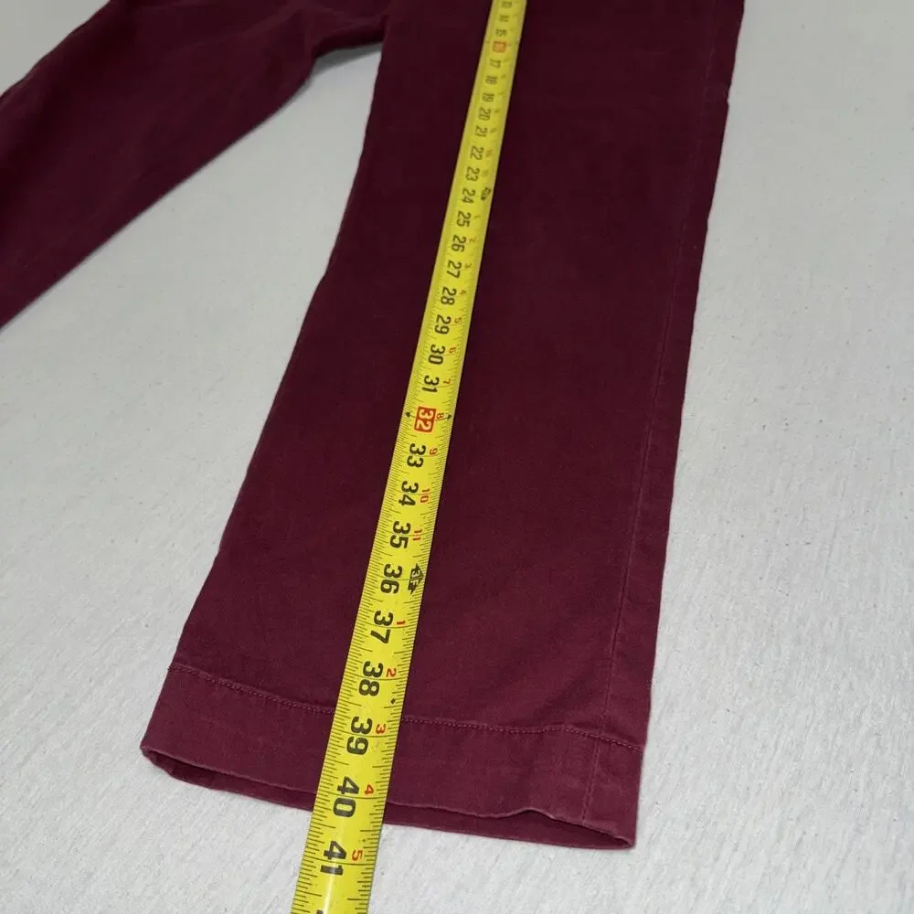 Polo Ralph Lauren Mens Stretch Straight Fit Chino Pants Burgundy 38x30 EUC